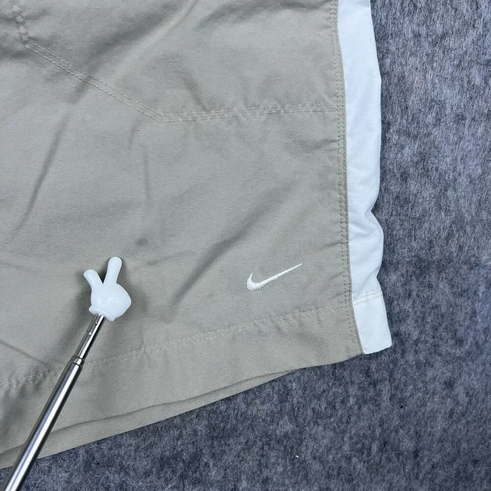 Vtg Nike Men's Swim Trunks Board Shorts Tan Mesh Lined 10